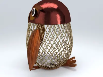 Owl for coins 3D model