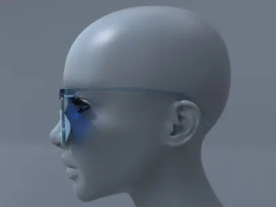 KENZO style fashion glasses 3D model