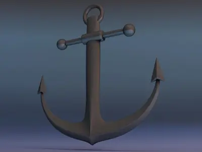 Cartoon Anchor 3D model