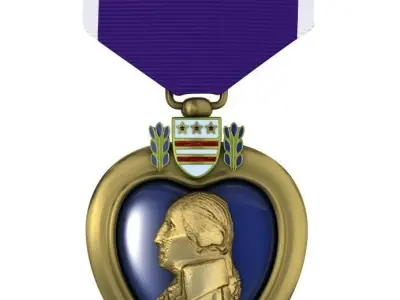 Purple Heart Medal 3D model