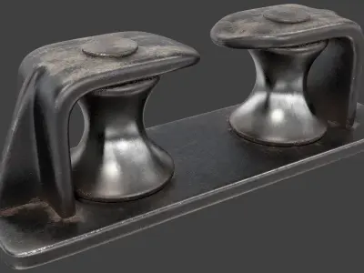 Ship Cleat and Lifebuoy Collection 3D model