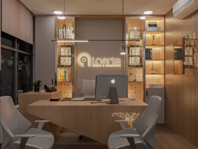 La Arte Office room interior scene  3D model