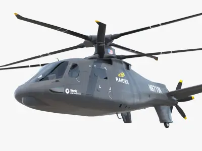 Sikorsky S97 Raider Rigged 3D model