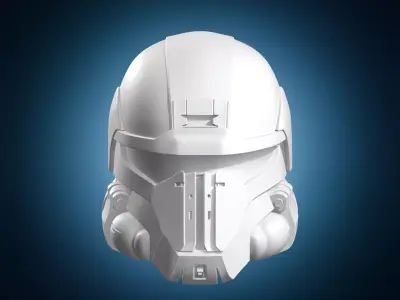 Futuristic Sci-Fi Armor Helmet Design 3D print model