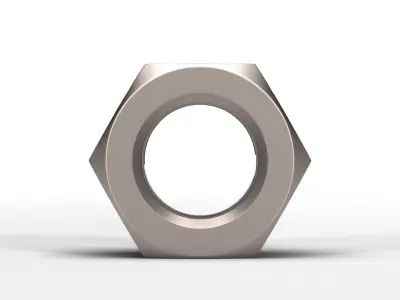 Hex Nut Low-poly 3D model