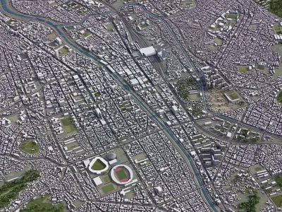 Daejeon Low-poly 3D model