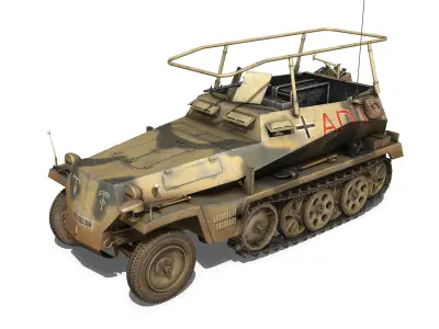 SD KFZ 250 3 - Adler - Halftrack command variant 3D model