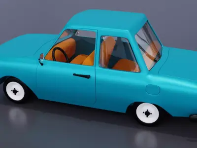 cartoon car Free 3D model