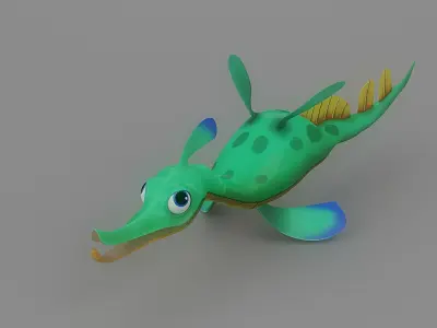 Cartoon Fish 5 Low-poly 3D model