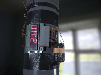 Pipe Bomb Low-poly 3D model