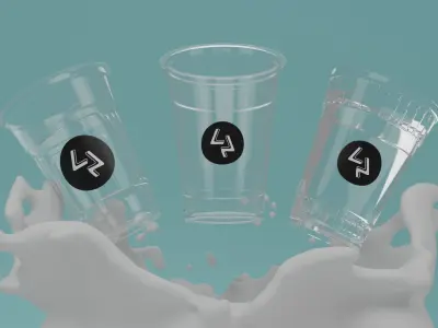 3D Plastic Cup for Advertisement and Commercial 3D model