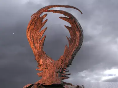 Ancient Druid Rock Arch 3D model