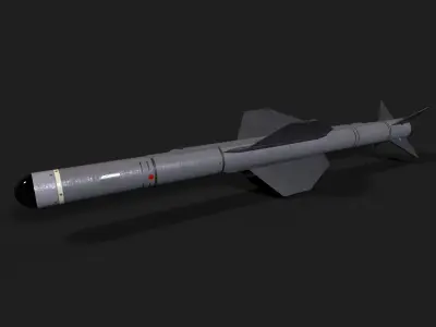 redtop air to air missile Low-poly 3D model