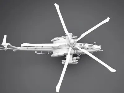 Mi28NM Night Hunter scale model 3D print model