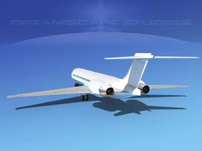 McDonnell Douglas MD-87 Unmarked 2 3D model