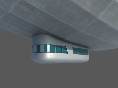 Airship Zeppelin Game Ready Low-poly 3D model