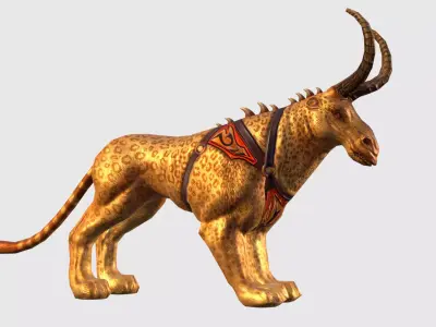 Animal Dinosaur Fantasy Character MMO RPG Game Low-poly 3D model