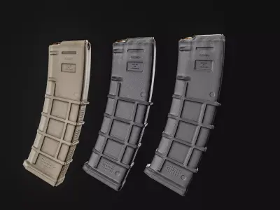 AR-15 Magazines Low-poly 3D model