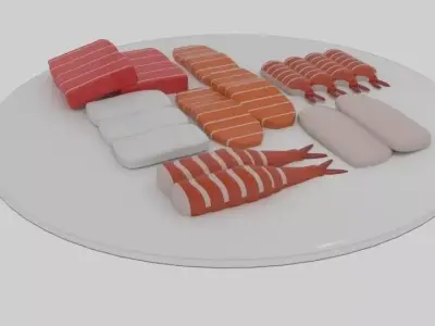 Sashimi sushi 3D model