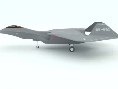 Silent Falcon The next generation stealth fighter jet 3D model