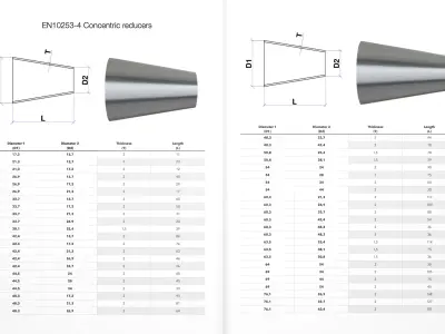 EN10253-4 Butt weld Fittings - 850 Files CAD Collection 3D model