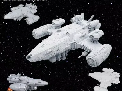 3D Printable Armada Bowbreaker Corvette 3D model