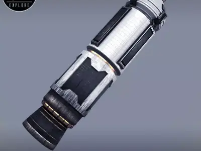 Rocket space small engine low poly Low-poly 3D model