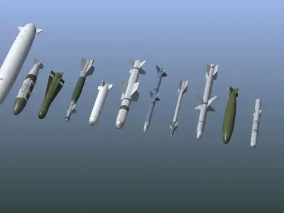 NATO Aircraft Weapons Low-poly 3D model