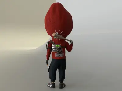 Hacker Boy Low-poly 3D model