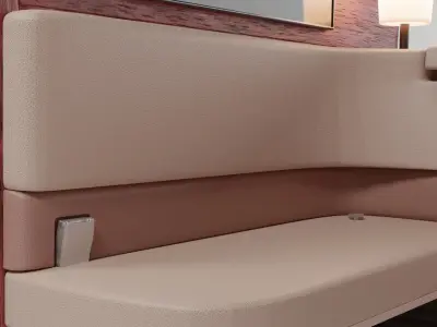 Luxury plane seat Low-poly 3D model