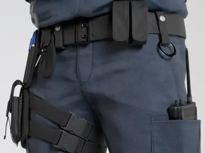 Police swat - Rigged 3D model