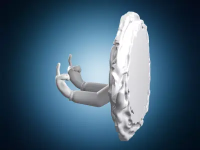 Dimensional Portal Hands Middle Finger Model 3D print model