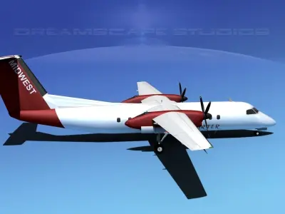 DeHavilland DHC-8-Q300 Midwest Charter 3D model