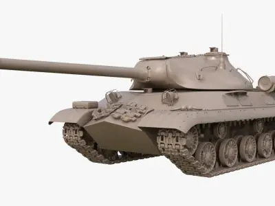 Tank IS 3M Clay  Mental Ray 3D model