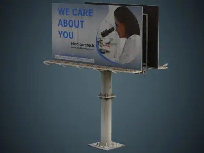 Billboard 3C Low-poly 3D model