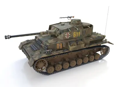 PzKpfw IV - Panzer 4 - Ausf J - 611 3D model