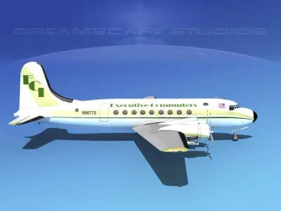 Douglas DC-4 Executive Commuters 3D model