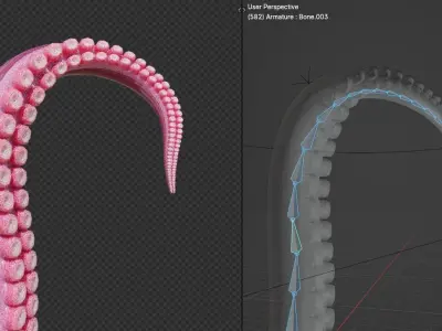 Tentacle Generator Low-poly 3D model