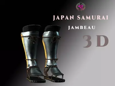 Japan Samurai Jambeau Low-poly 3D model