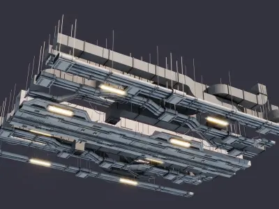 Sci-Fi Kit Free 07 vent pipe Free low-poly 3D model