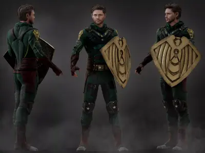 Soldier Boy Low-poly 3D model