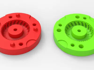 Mold for diecast military KRAZ tire VID-201 Scale 1 to 25 3D print model