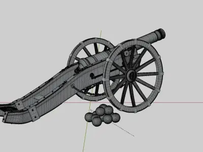 17th century  dutch signal cannon 3D model