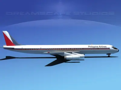Douglas DC-8-63 Philipine Airlines 3D model
