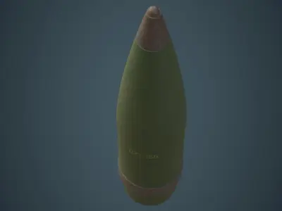 Artillery Projectile 1B Low-poly 3D model