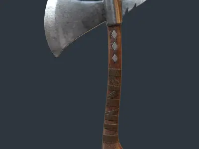 Tomahawk Axe Low-poly 3D model