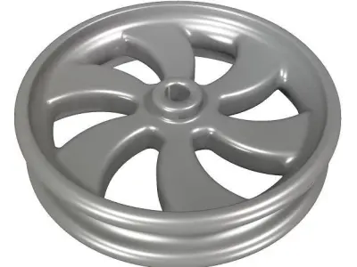Titanium Alloy Wheel Rim Low-poly 3D model