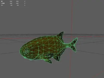 Elephantfish Low-poly 3D model