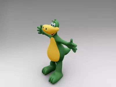 Dinosaur cartoon character 3D model
