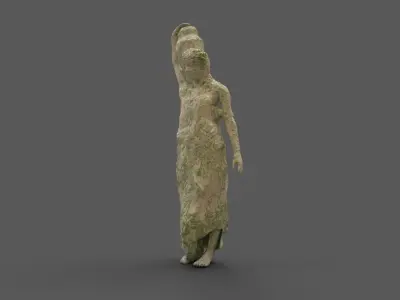 Statue ancient greek of woman 3D model